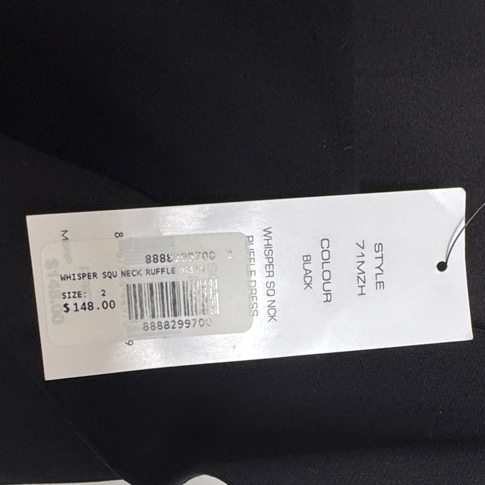 French Connection Black Ruffle-Front Mini Dress - Picture 5 of 5